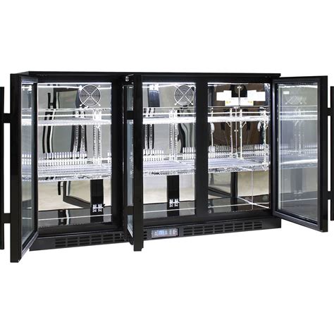 Commercial Glass 3 Door Under Bench Bar Fridge Energy Efficient With LG Compressor SG3H-B ...