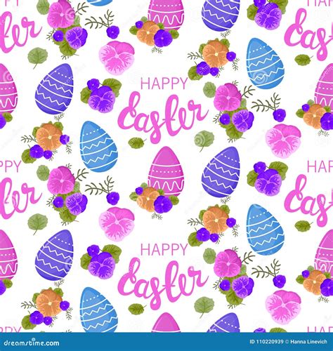 Easter Pattern Seamless Pattern With Easter Motifs Vector Pattern