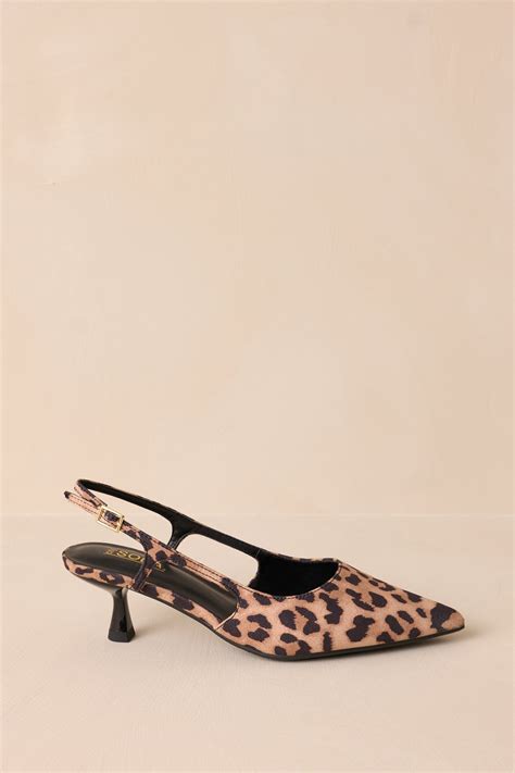 animal print kitten heels 6