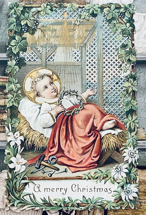 Victorian Christmas Cards Nativity