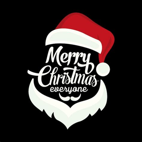 Premium Vector Merry Christmas Everyone Santa Design