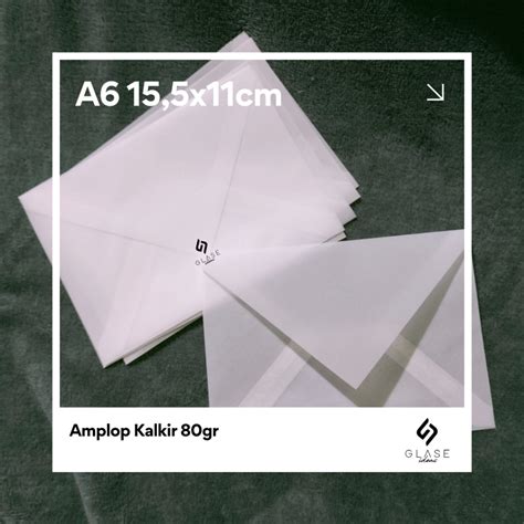 Jual Amplop Kalkir A X Cm Amplop Transparan Amplop Undangan