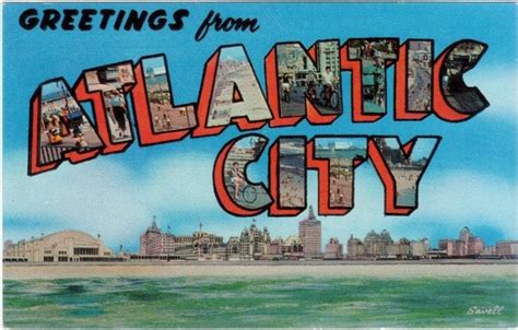 Vintage New Jersey Postcard Greetings From Atlantic City