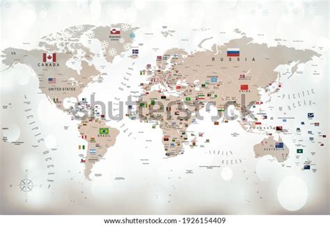 Animals World Map Kids Wallpaper Design Stock Illustration 1926154409 ...