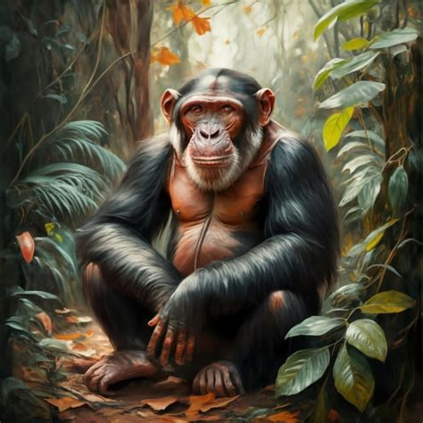 Premium Photo | Bonobo cartoon