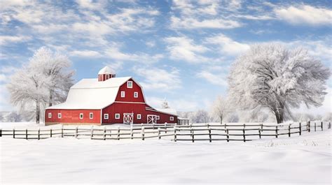 Premium Photo | Animals farm in winter