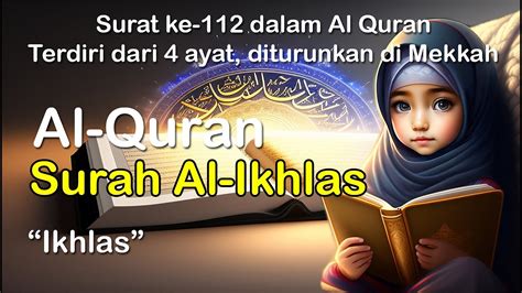 Surah Al Ikhlas Teks Arab Dan Terjemah Enak Didengar Pengantar Tidur