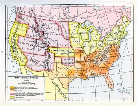 Print Map Of The United States 1860 Etsy