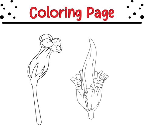 flowers coloring book page for kids 44868684 Vector Art at Vecteezy