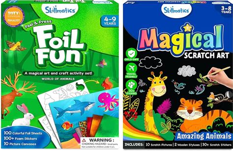 Skillmatics Art & Craft Activity - Foil Fun Animals, Foil Art For Kids