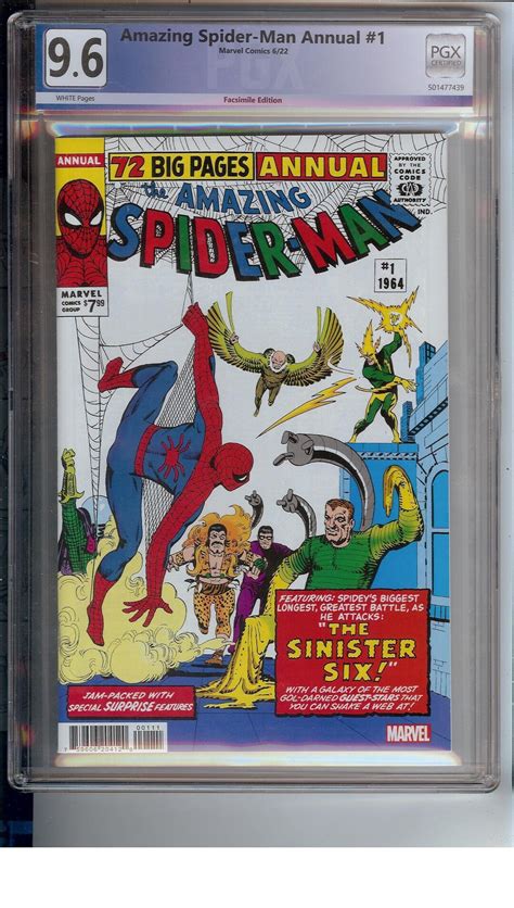 Amazing Spider Man Annual Facsimile Edition Pgx Etsy