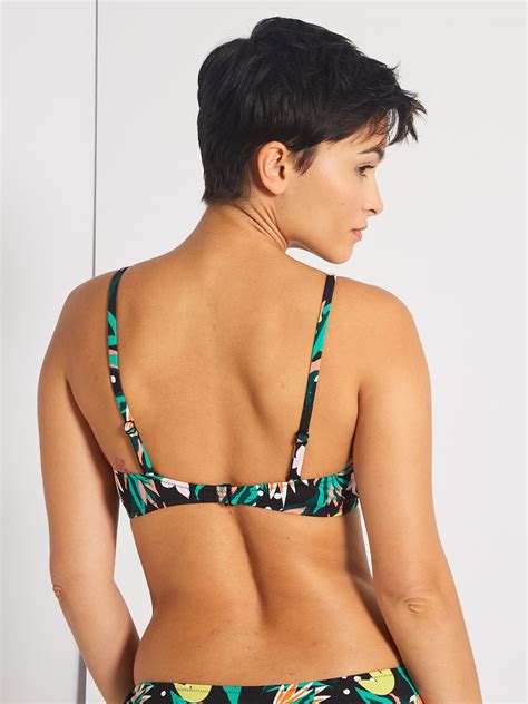 Reggiseno Bikini A Triangolo Imbottito Nero Kiabi