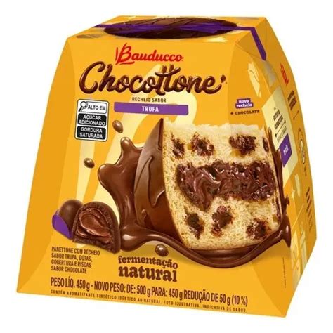 Chocotone Maxi Recheio Trufa E Gotas Chocolate Bauducco G Mercadolivre