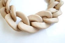 Nude Chunky Chain Necklace Oversized Chain Statement Necklace