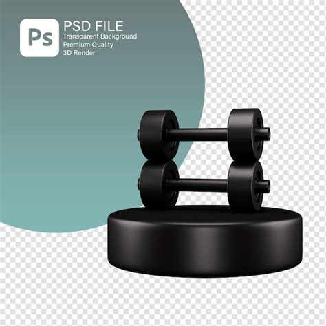 3d Dos Mancuernas Negras Archivo Psd Premium