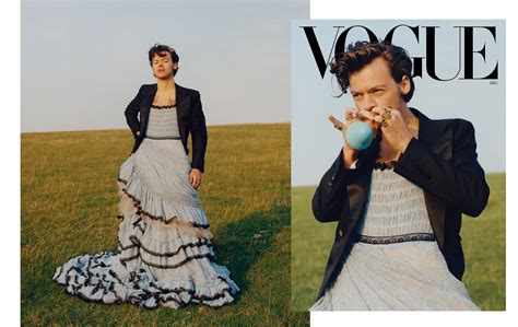 Harry Styles Is The First Ever Man To Be On The Cover Of Us ‘vogue And He Wears A Dress