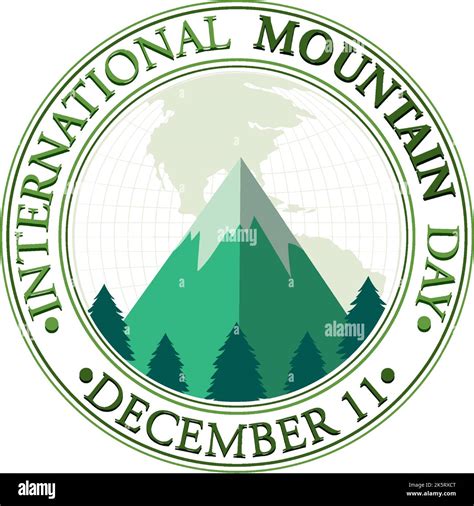 International Mountain Day Poster Template Illustration Stock Vector