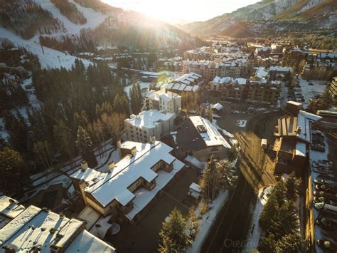 [aerial] vail village containing vail, village, and mountain | Vail ...