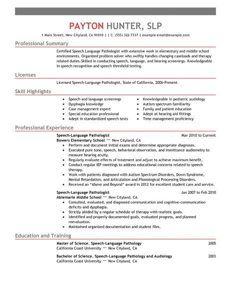 Speech Language Pathologist Resume Examples | Healthcare Resume Examples | LiveCareer