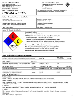 Fillable Online Msds Chem Crest Doc Fax Email Print Pdffiller