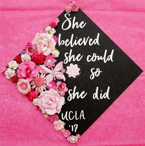 Graduation Cap Topper Decoration She Believed She Could So She Did