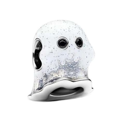 Hạt Vòng Charm Pandora Glow In The Dark Boo Ghost Charm 793404C01 Màu