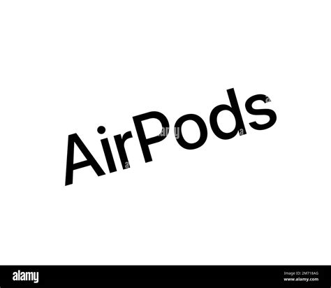 AirPods, Rotated Logo, White Background Stock Photo - Alamy