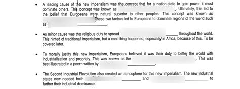 Causes And Criticisms Of The New Imperialism Diagram Quizlet