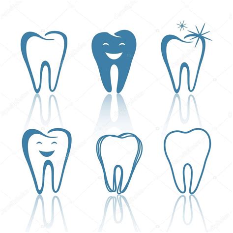 Desenhos De Dentes Abstratos Vetoriais Vetor De Stock