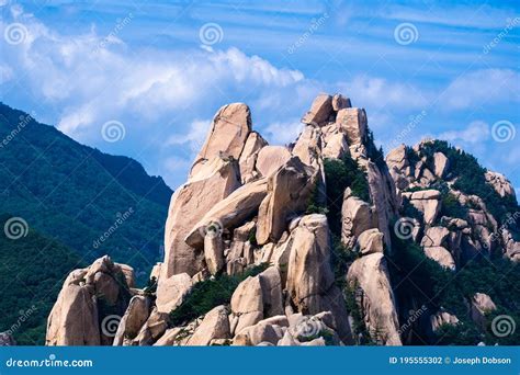 Ulsan Bawi Peak From Seoraksan National Park Stock Photo Image Of