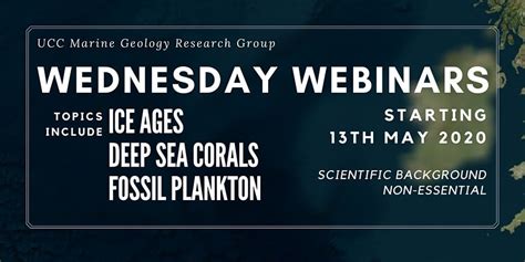 UCC Marine Geology Research Group - Wednesday Webinars : geology