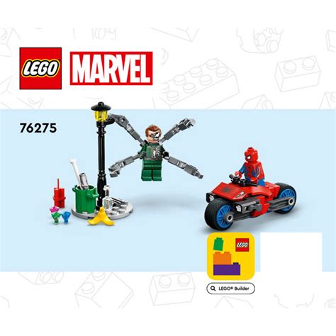 LEGO Motorcycle Chase Spider Man Vs Doc Ock 76275 Instructions Set