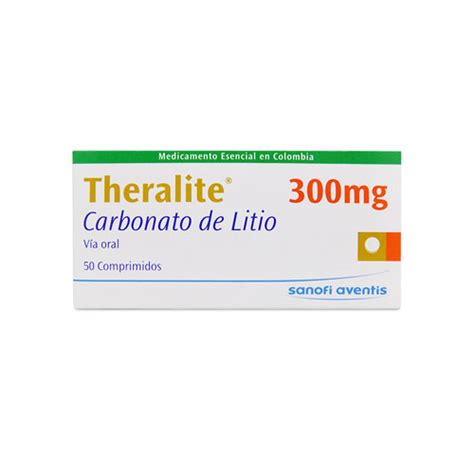 THERALITE 300 MG CAJA X 50 COMP Farmavida Droguería Online Salud y