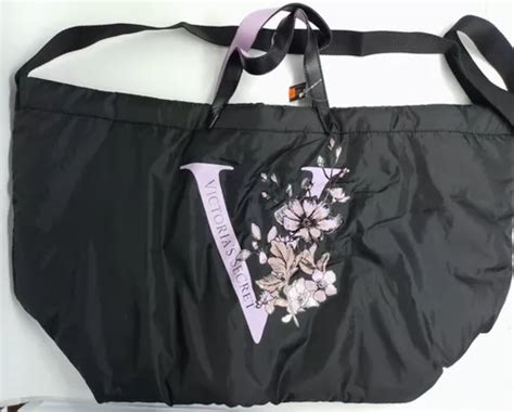 Bolsa Tote Victoria s Secret Bolsa Preta Alça De Ombro Preta Alças