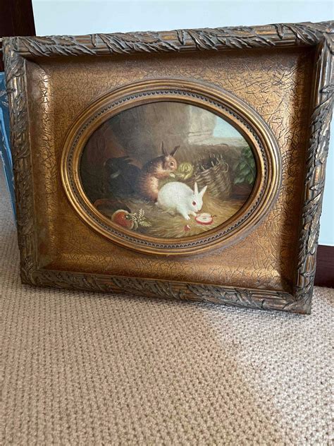 Sold Price Antique Oil On Canvas Painting With Ornate Frame February