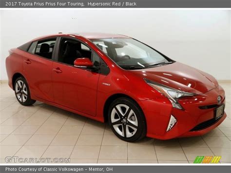 Hypersonic Red 2017 Toyota Prius Prius Four Touring Black Interior