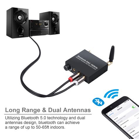 192KHZ Digital Optical To Analog DAC Audio Converter w/Bluetooth 5.0 Receiver US | eBay