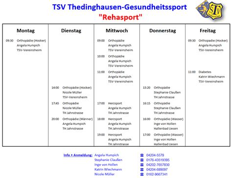 Gesundheitssport Fitness Tsv Thedinghausen