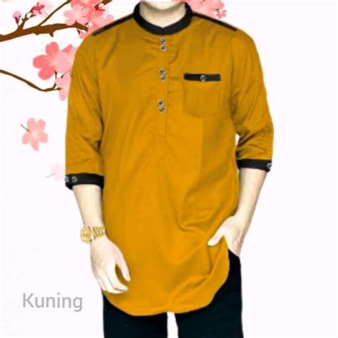 Promo Baju Koko Toyobo Premium Polos Lengan Pendek Muslim Pria Kurta