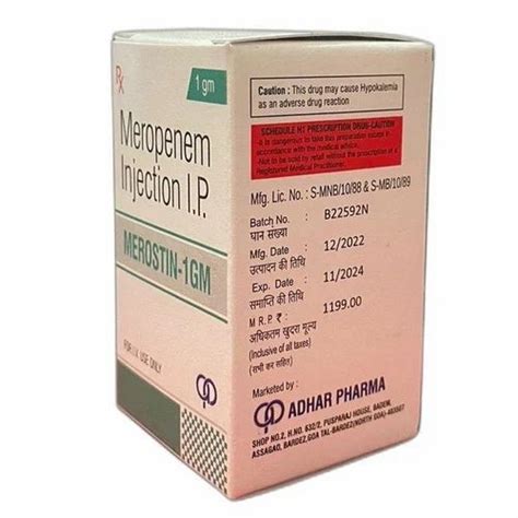 Meropenem Injection IP 1gm At Rs 1199 Box Goa ID 2850521883462