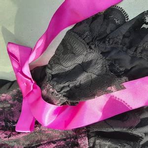 Y K Aesthetic Fairycore Grunge Ruffle Corset Lingerie Black And Barbie Pink Corset Top La Senza