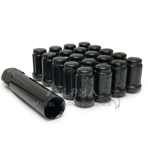 20 Black Spline Lug Nuts 12x1 25 For Subaru BRZ Impreza WRX STI