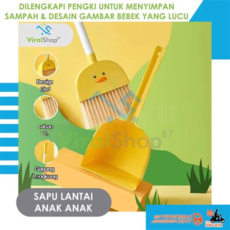 Jual Sapu Mini Set Serok Pengki Karakter Lucu Pembersih Lantai Sapu