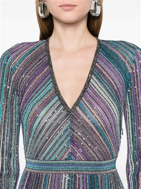 Missoni Sequin Embellished Maxi Dress Blue Farfetch