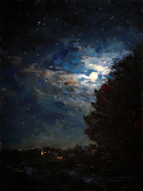 Moonlight, My oil painting : r/Outdoors