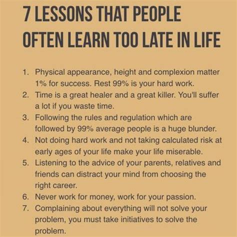 Lessons That People Often Learn Too Late In Life Law Of Attraction