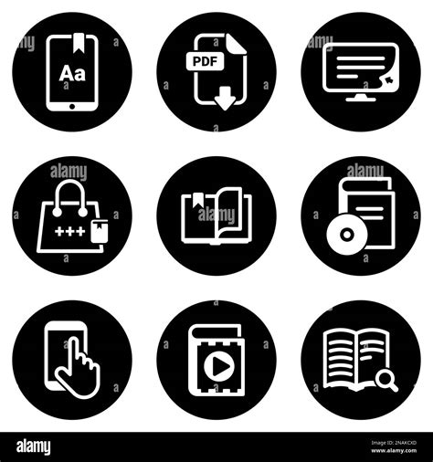 Conjunto De Iconos Simples En Un Libro De Temas Vector Diseño Colección Plano Signo