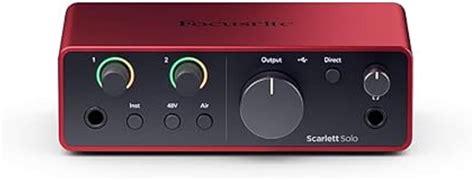 Focusrite Scarlett Solo 4th Gen Interface Audio USB Pour La Guitare