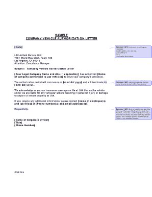 Authorization Letter To Use Vehicle Complete With Ease AirSlate SignNow