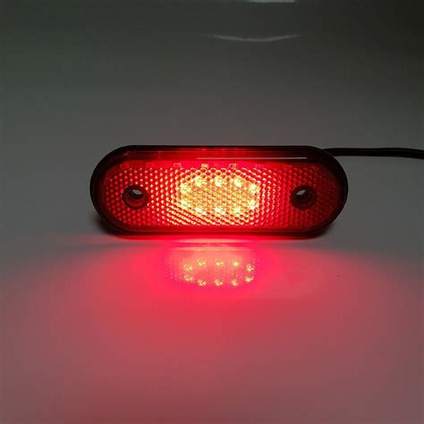 24V 30 LED Oval Side Marker Indicator Light Tail Lamp For Trailer Truck